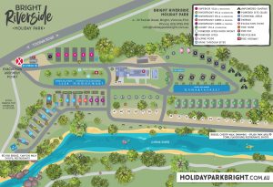 Bright Riverside Holiday Park Map