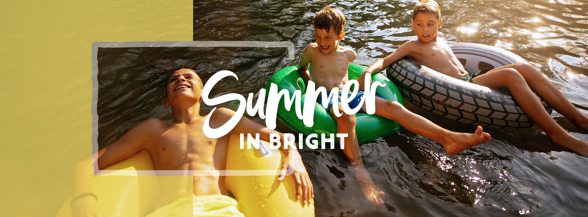Summer in Bright, things to do in Bright this summer, Ovens River, Tubing, Family Friendly Caravan Park in Bright